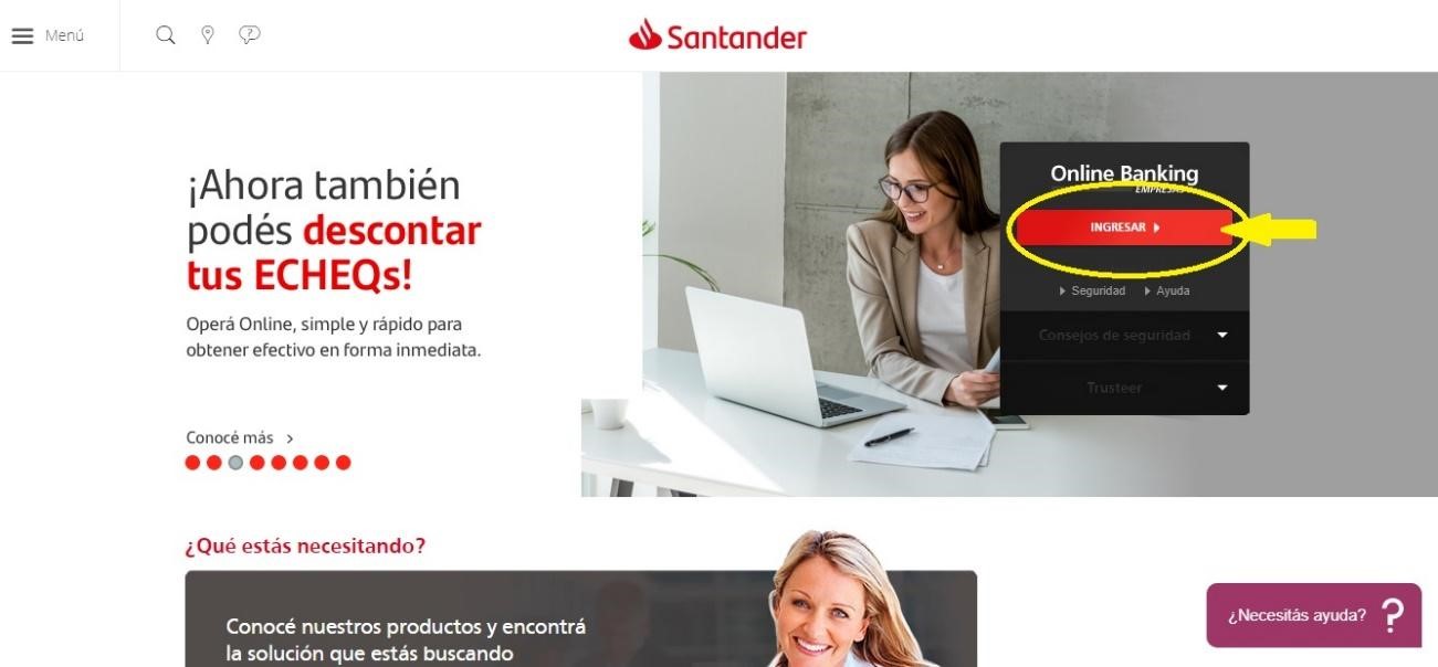 ¿Cómo Ingresar En Home Banking Del Santander Para Empresas?